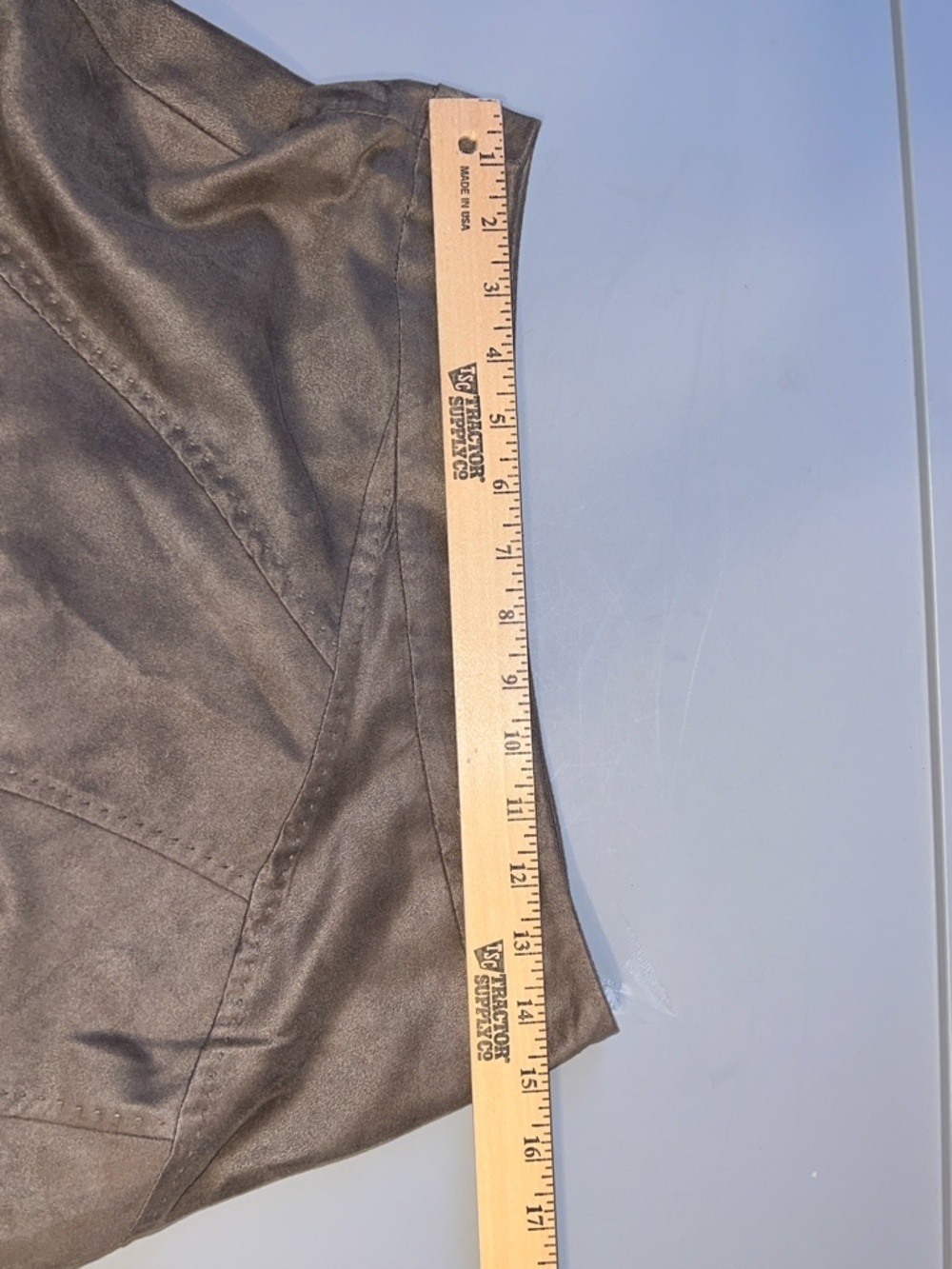 Vintage Light Brown Faux Suede A-Line Maxi Skirt - Picture 5 of 7